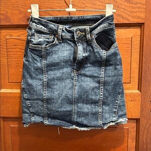 Arizona Jean Company Distressed Denim Mini Skirt